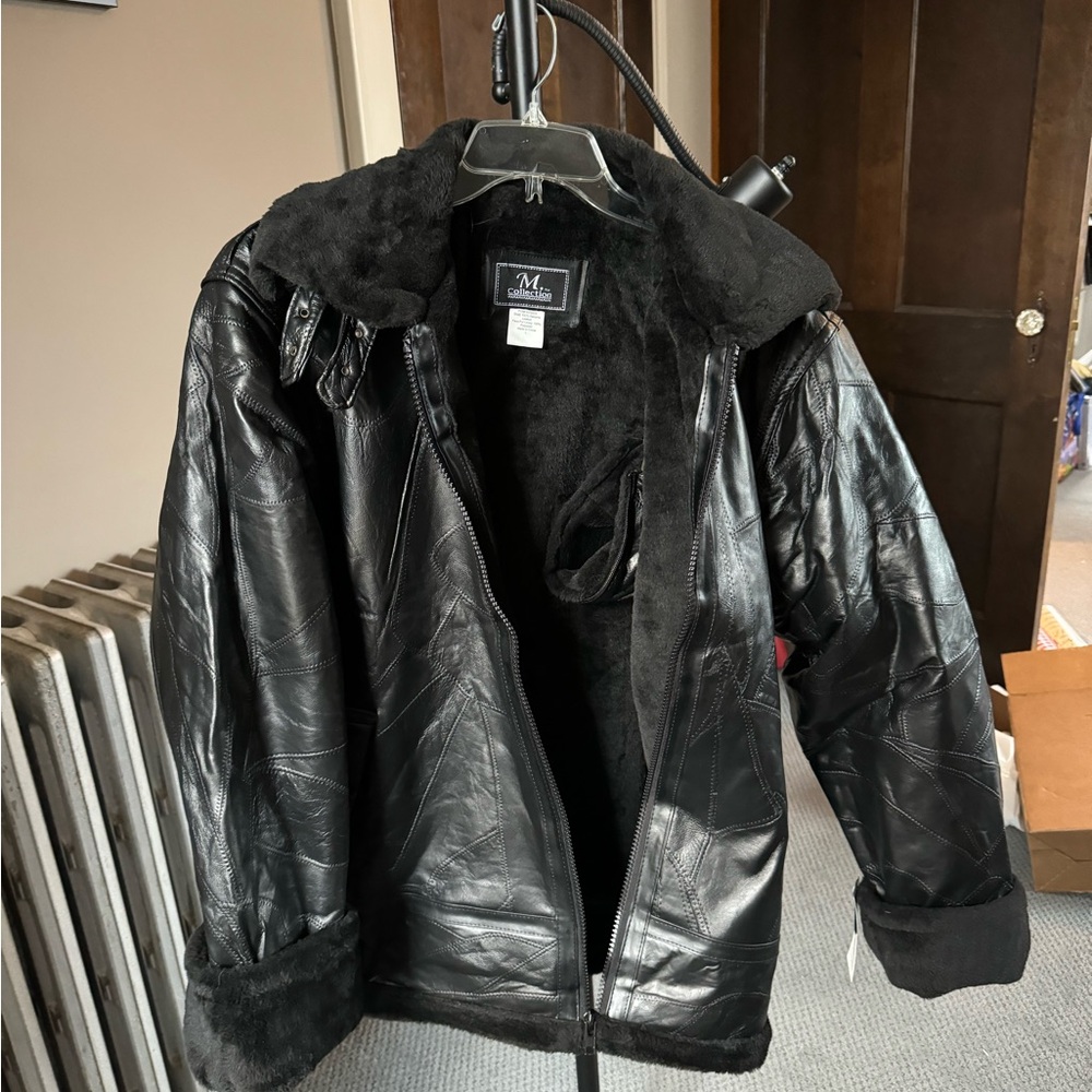 Mens M Collection Genuine Lamb Leather Jacket New